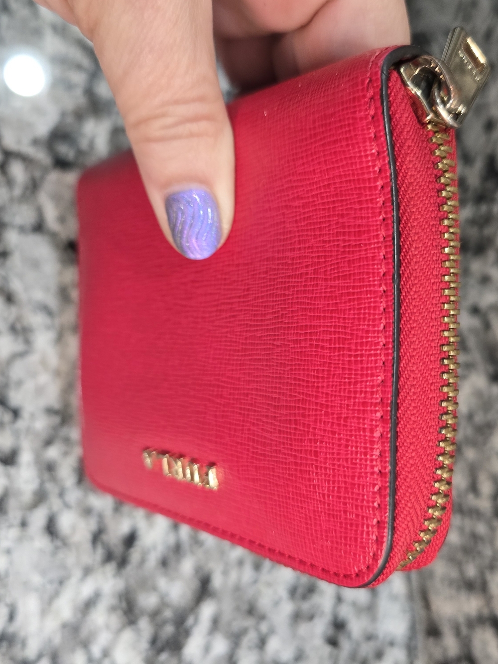 EUC Furla Red Babylon Zip Around Compact Wallet - NO CALL-OUTS - Picture 6 of 10